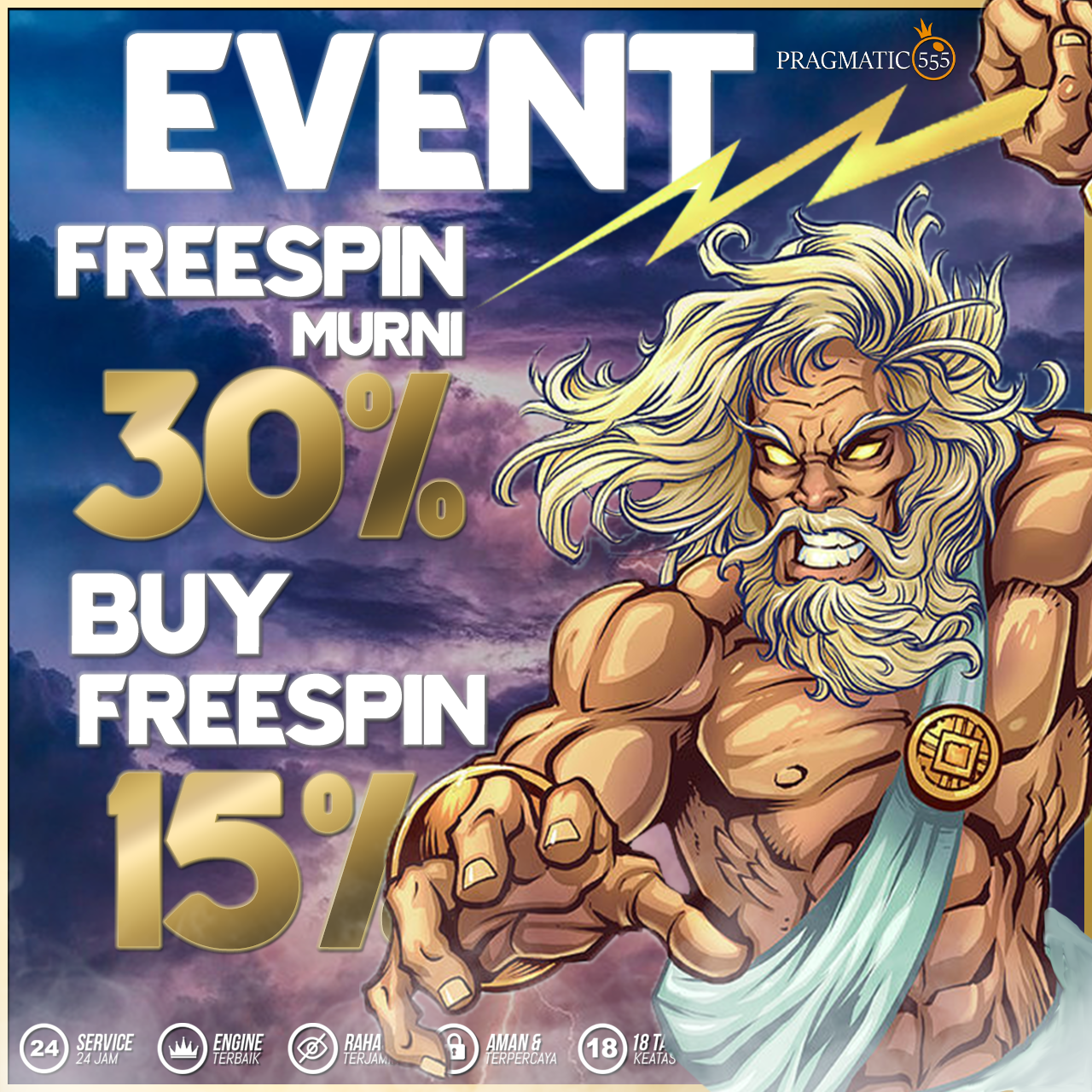 PRAGMATIC555 promosi buyspin 15% & freespin 30%